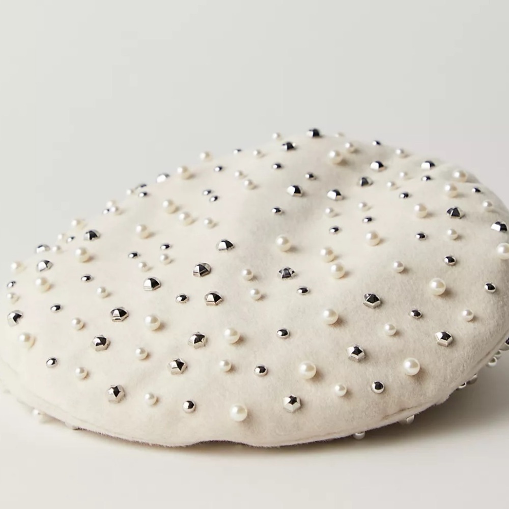 Free People So Emma Beret One Size New Understated Leather
